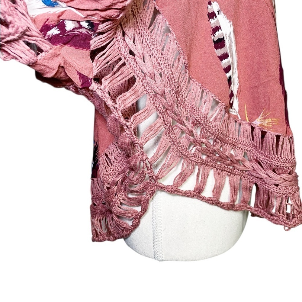 Vivid Importers of NY Vintage Feather and Lace Top - Picture 6 of 12